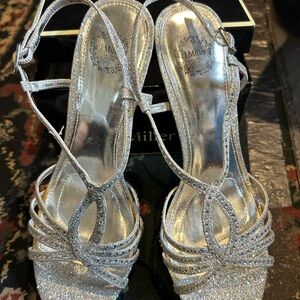 I. Miller Silver Strappy Heels
